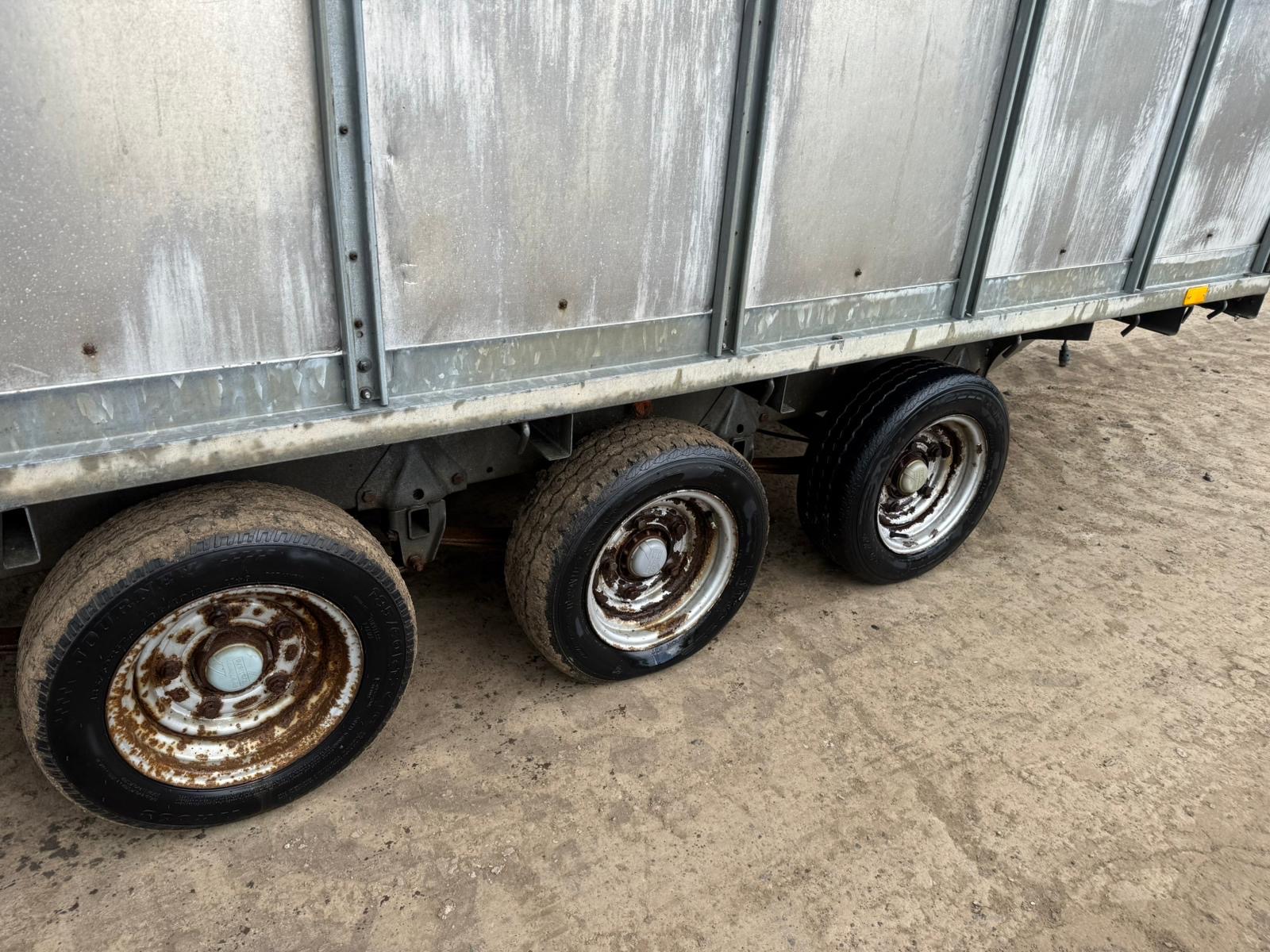 IFOR WILLIAM 12 FT TRI AXLE CATTLE TRAILER - Image 15
