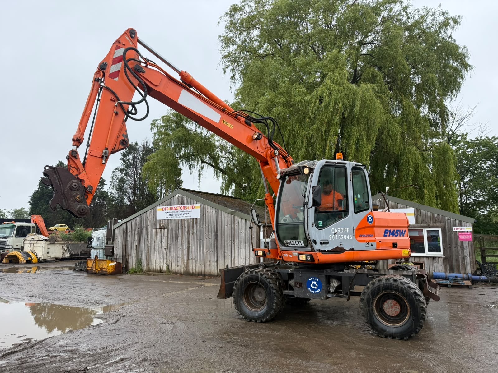 FIAT KOBELCO E145W RUBBER DUCK EXCAVATOR - Image 2