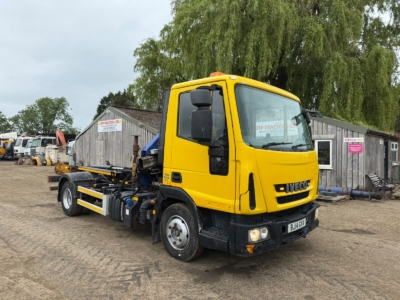 IVECO EUROCARGO 100E19 HOOK-LOADER HIAB CRANE LORRY