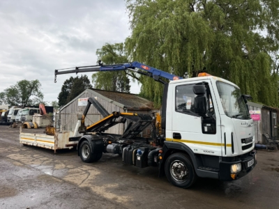 IVECO EUROCARGO 100E 19 HIAB CRANE HOOKLOADER LORRY