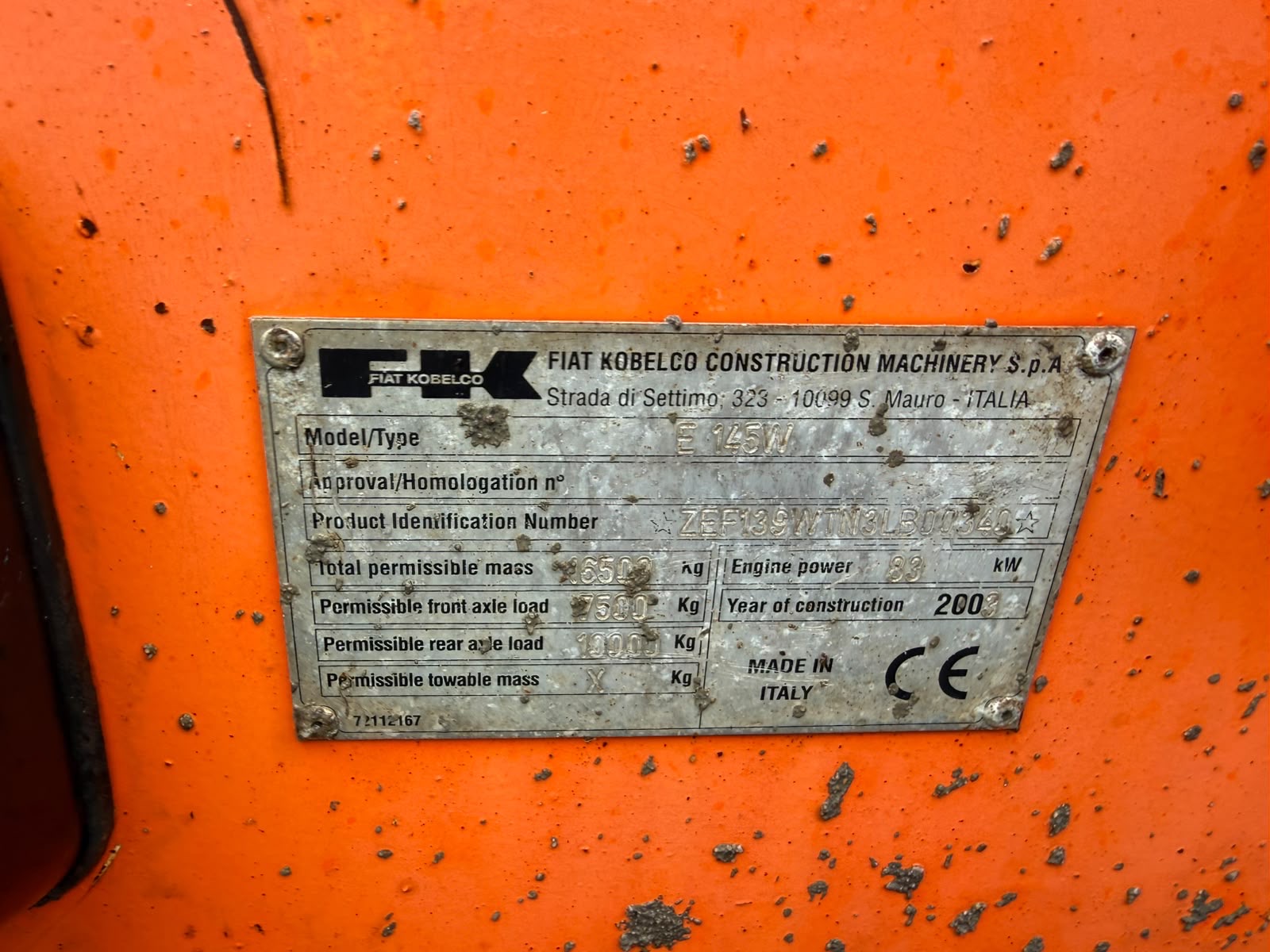 FIAT KOBELCO E145W RUBBER DUCK EXCAVATOR - Image 9