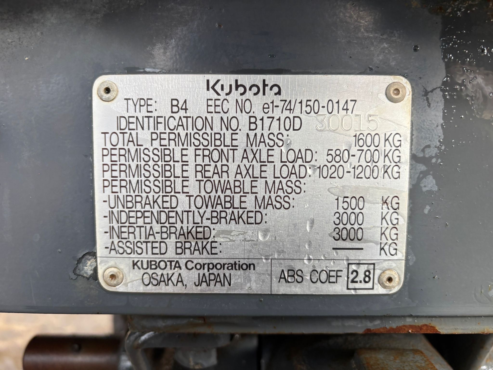 KUBOTA B1710 COMPACT TRACTOR WITH TRAILER - Image 14